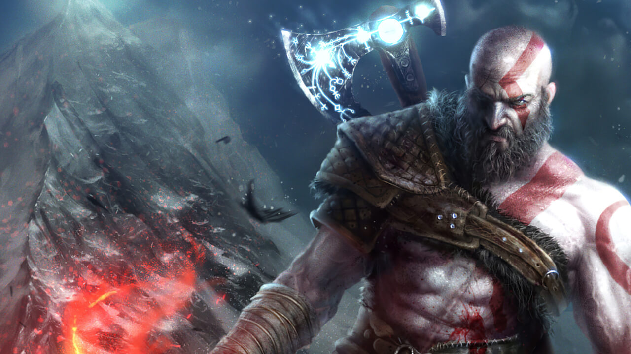 God of War Mustache Bug Gives Kratos Weird Look- Art Poster