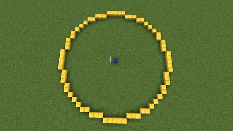 Block circle in minecraft