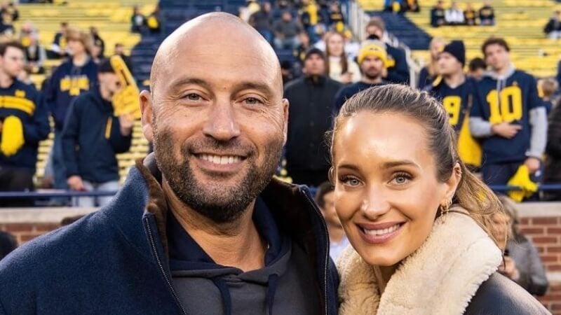 Derek Jeter, Wife Hannah Take Daughters to Hall of Fame Induction