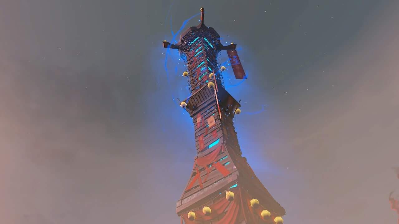 How to get Inside Eldin Canyon Skyview Tower in Zelda Tears of the Kingdom TOTK