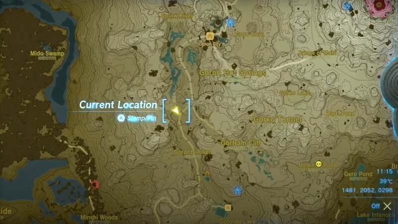 Location of the Ember Shirt in Zelda Tears of the Kingdom.