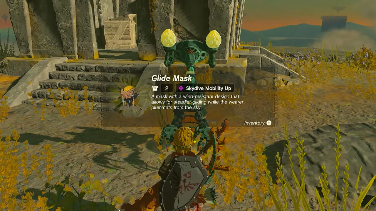 Glide Mask in Zelda: Tears of the Kingdom.