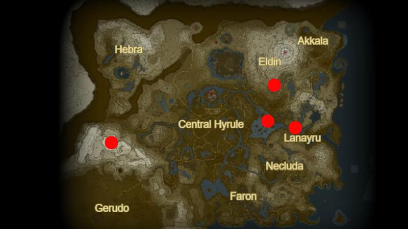 Tears of the Kingdom Lizalfos Horns locations
