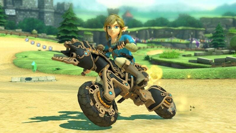 Link is the only one of the Zelda characters to appear in Mario Kart