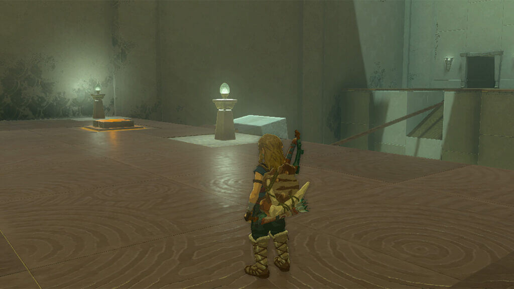 Entering the Ekochiu Shrine in Zelda Tears of the Kingdom.
