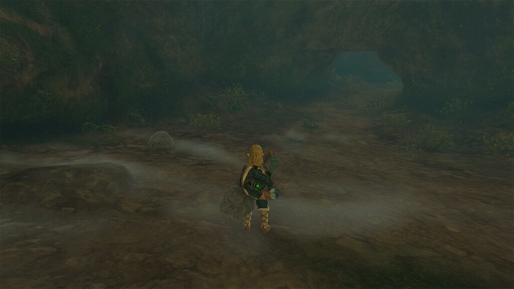 A cave in Zelda Tears of the Kingdom.