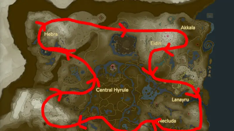 Tears of the Kingdom Farosh's Claw Map Location