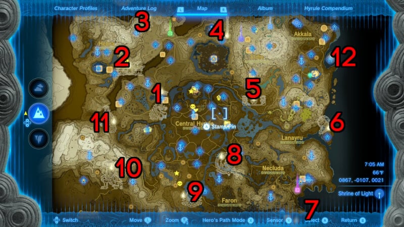 Zelda: Tears of the Kingdom Geoglyphs - All Dragon's Tear locations in order