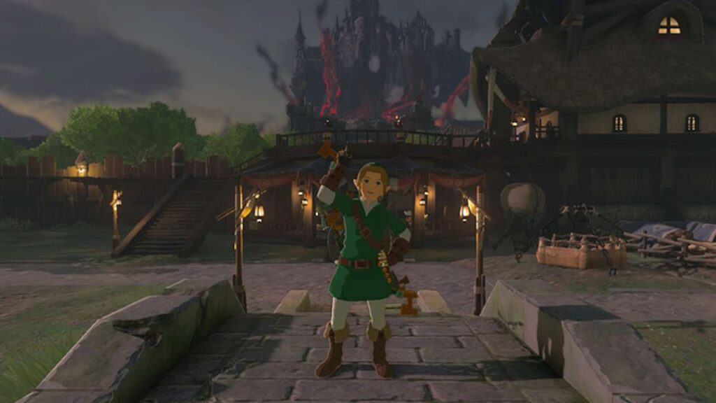 Link wearing the Hero of Time set in Tears of the Kingdom