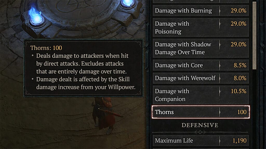 Diablo 4 Thorns Stat Explained