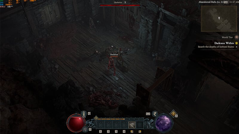Skeletons in Diablo 4 Icehowl Ruins