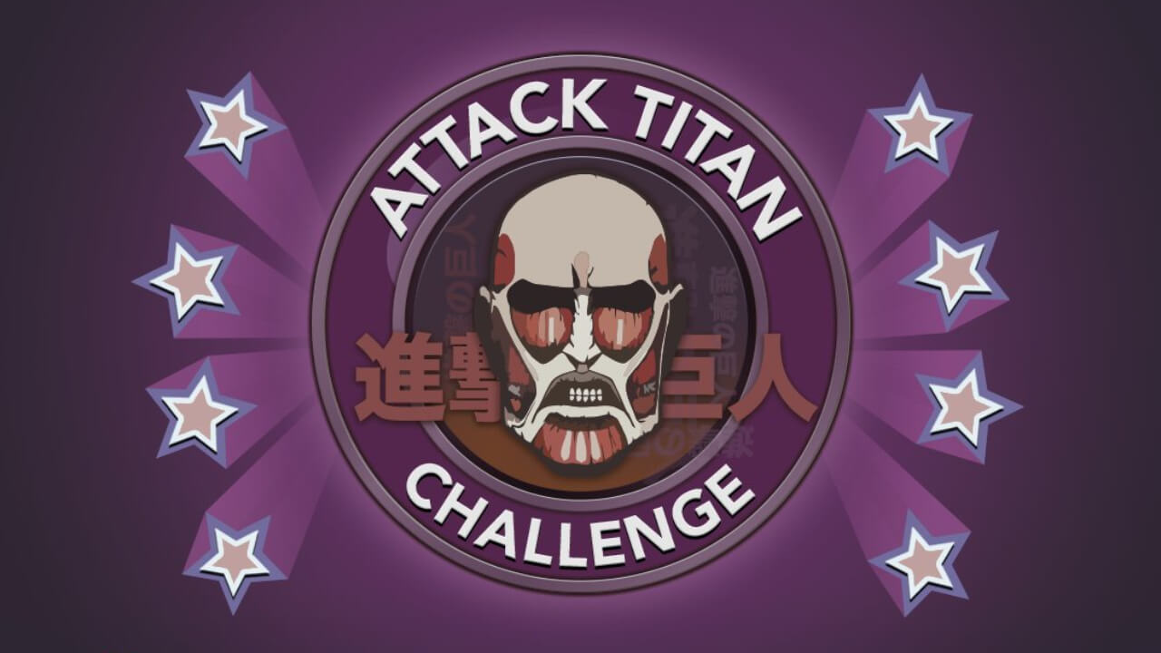 Join the Anime Club in Bitlife to complete the Attack Titan challenge.