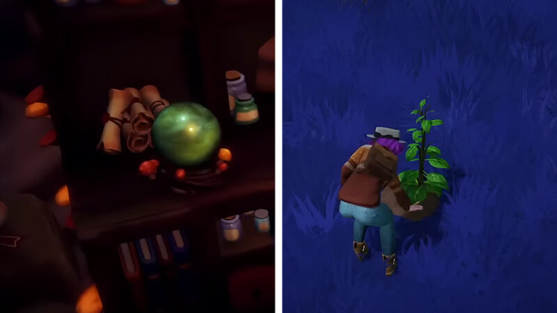 Planting the Green Potato in Dreamlight Valley for the Rainbow Potion