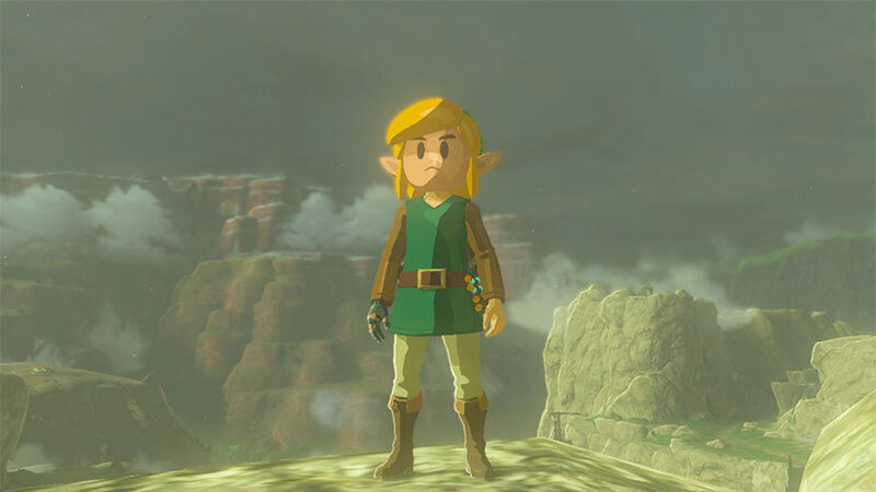 Link wearing the goofy Awakening Armor in TOTK.