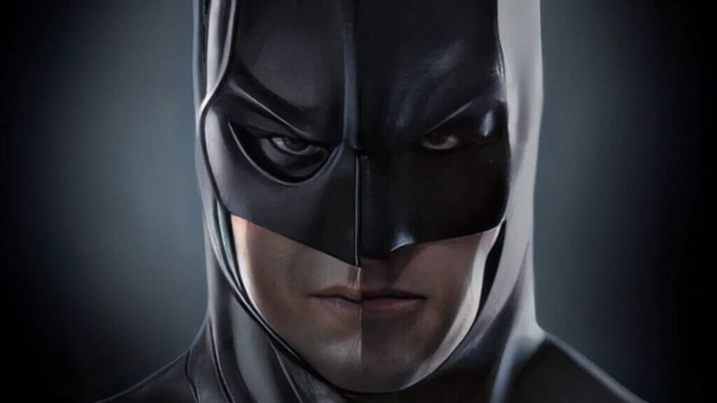 Ben Affleck and Michael Keaton as Batman in DC Studios The Flash