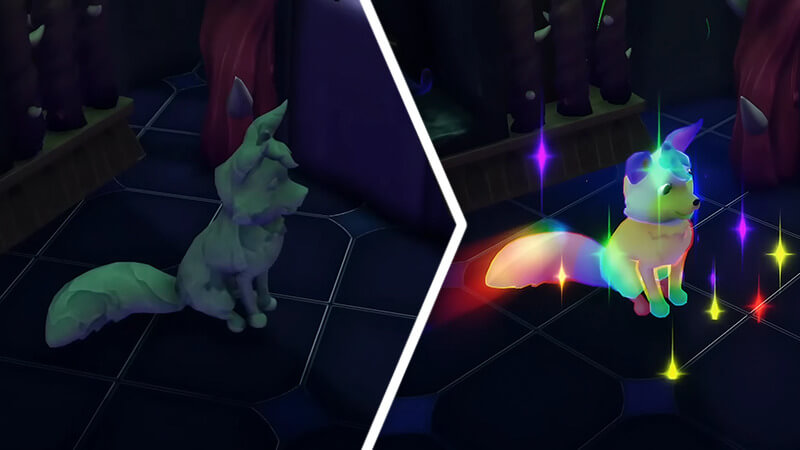 Using The Rainbow Potion To Get Rainbow Fox in Dreamlight Valley