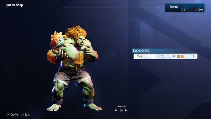 Blanka Street Fighter 6 Outfit 2 color 01