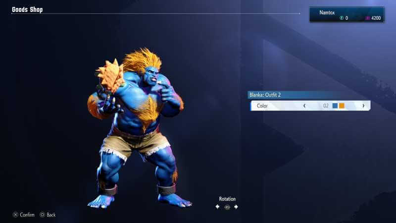 Blanka Street Fighter 6 Outfit 2 color 02