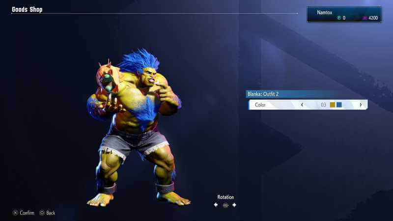Blanka Street Fighter 6 Outfit 2 color 03