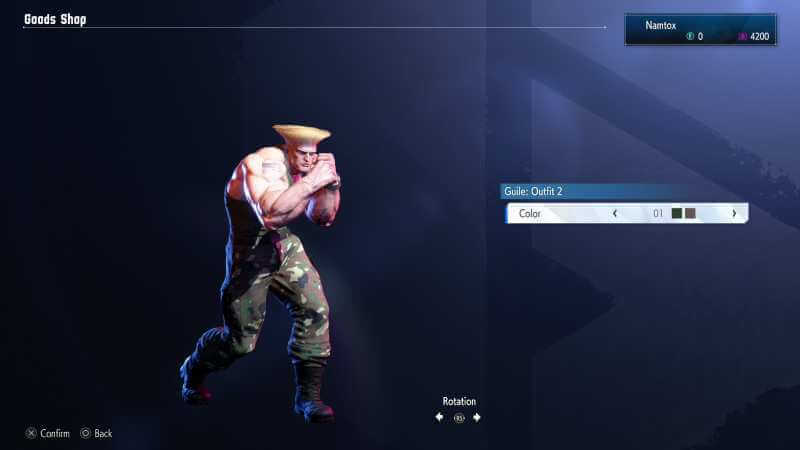 Guile Street Fighter 6 Outfit 2 color 01