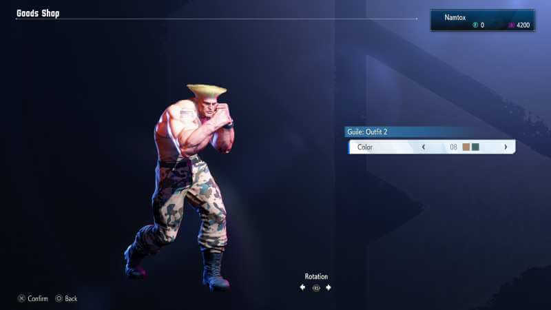 Guile Outfit 2 color 08
