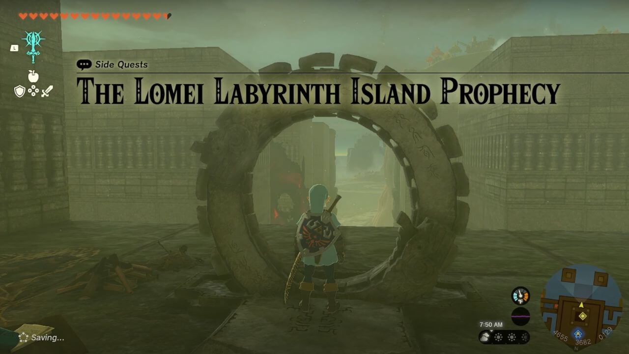 The Lomei Labyrinth Island Prophecy in Zelda Tears of the Kingdom