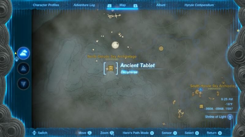 All Ancient Hyrulean Tablet Locations in Zelda Tears of the Kingdom