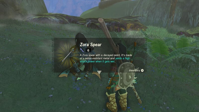 zora spear zelda tears of the kingdom