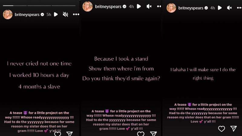 Excerpts from Britney Spears upcoming project on Instagram