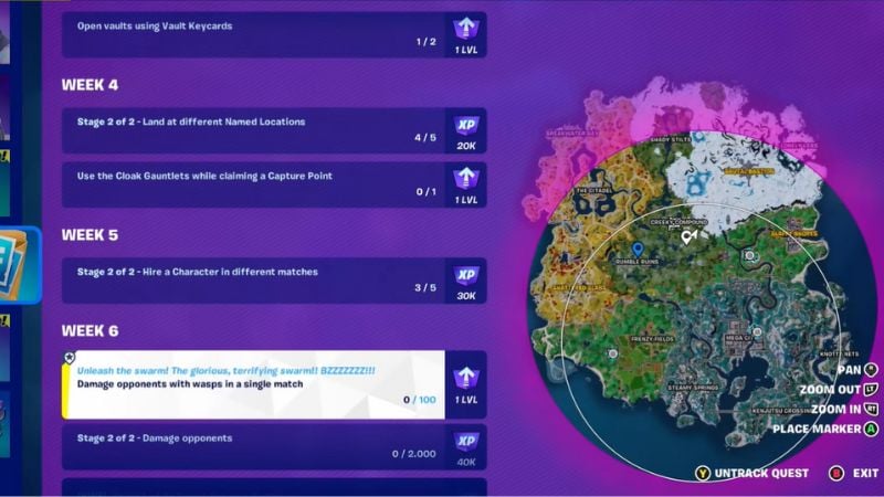 Missions Hebdomadaires Fortnites