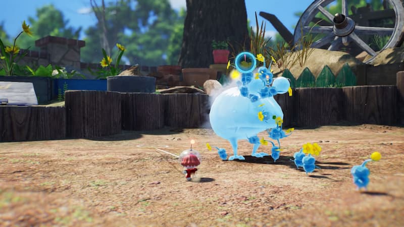 Pikmin 4 character fighting an enemy