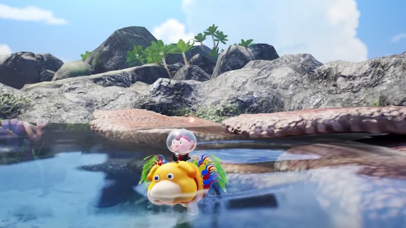 Pikmin 4 Switch Characters Oatchi Swimming