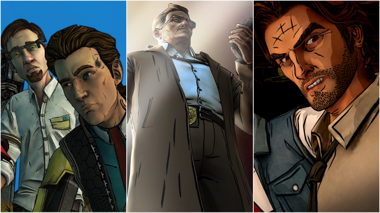 A collage of characters from Telltale Games: Borderlands, Batman, and Game of Thrones