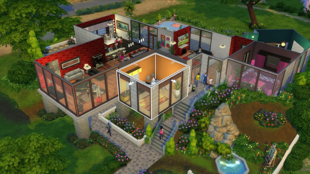 Rotating item while building home in The Sims 4.