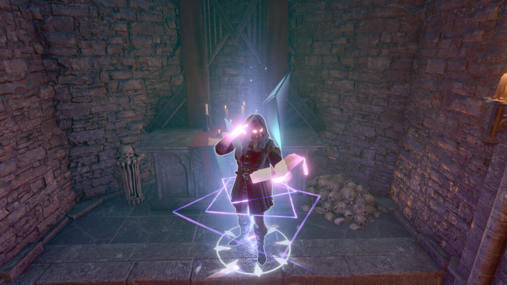 A Wizard casts a spell in Baldur's Gate 3