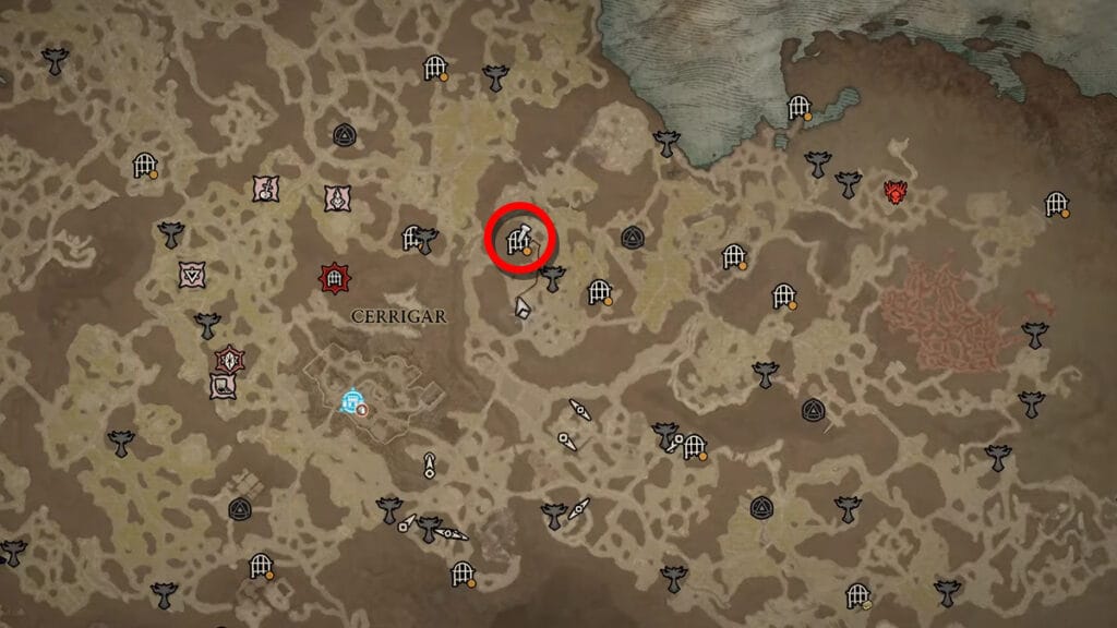 Domhainne Tunnels in Diablo 4 Map Location