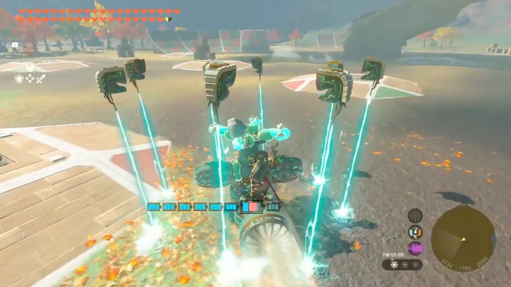 Fan Creates Hoverbike With Laser Barrier in Zelda Tears of the Kingdom - Hoverbike Footage