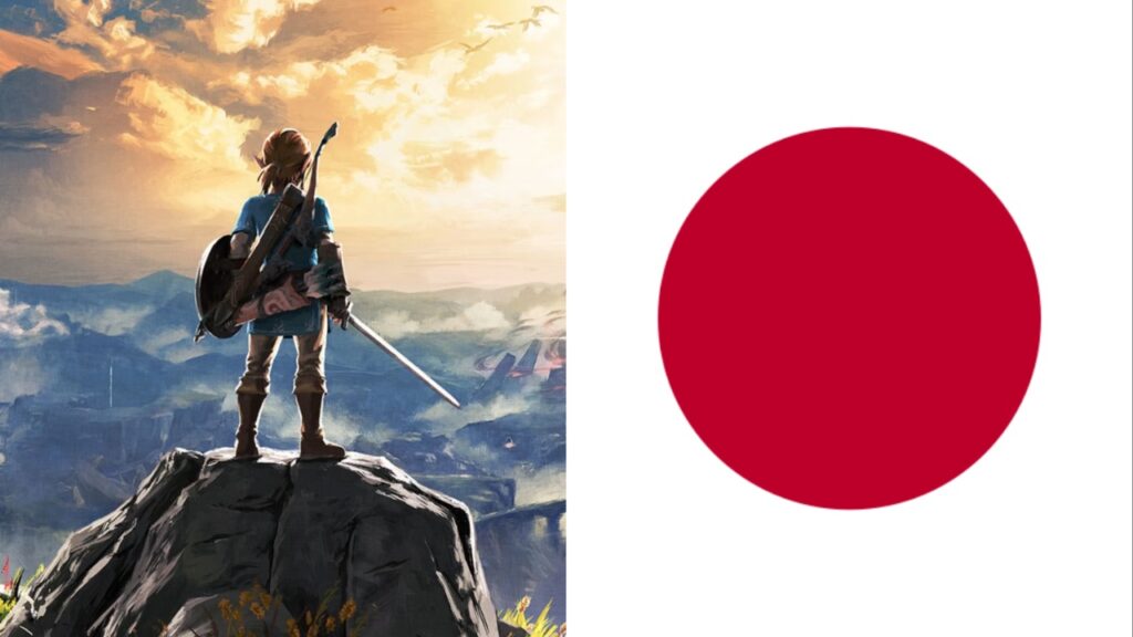 Japanese flag and the legend of zelda breath of the wild link