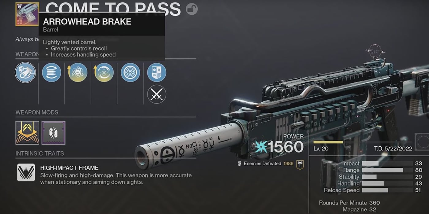 Destiny 2: Come to Pass God Roll Guide | The Nerd Stash