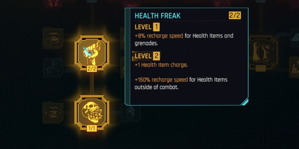 Health Freak, one of the best Technical Ability Perks in Cyberpunk 2077