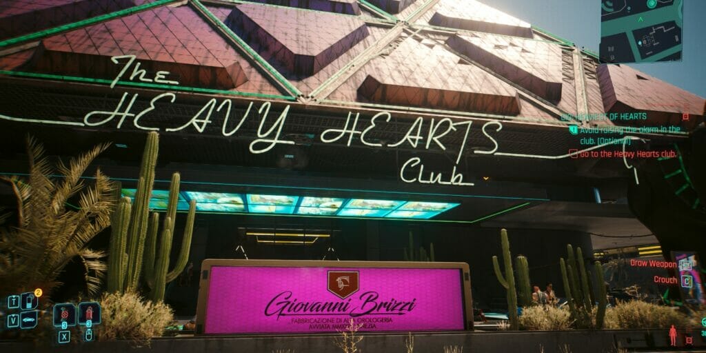 The Heavy Hearts Club, site of the Heaviest of Hearts mission in Cyberpunk 2077