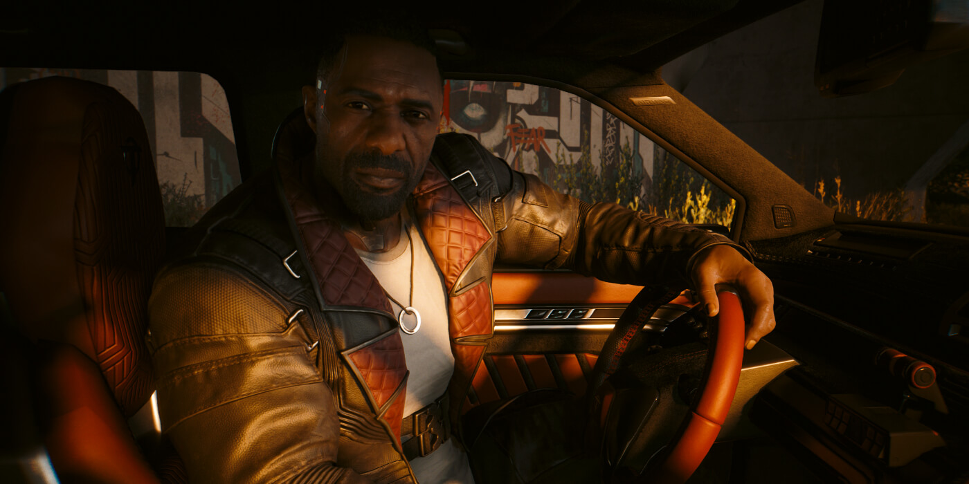 Reed sits in his car in Phantom Liberty