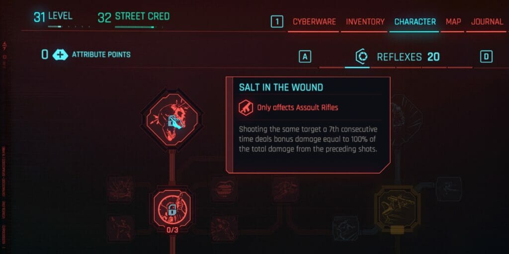 The Salt in the Wound perk in Cyberpunk 2077
