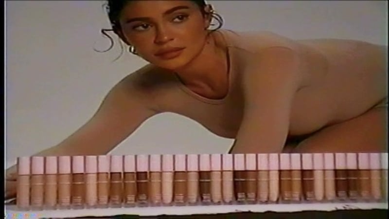 Kylie Jenner poses in nude outfit for concealer promotion