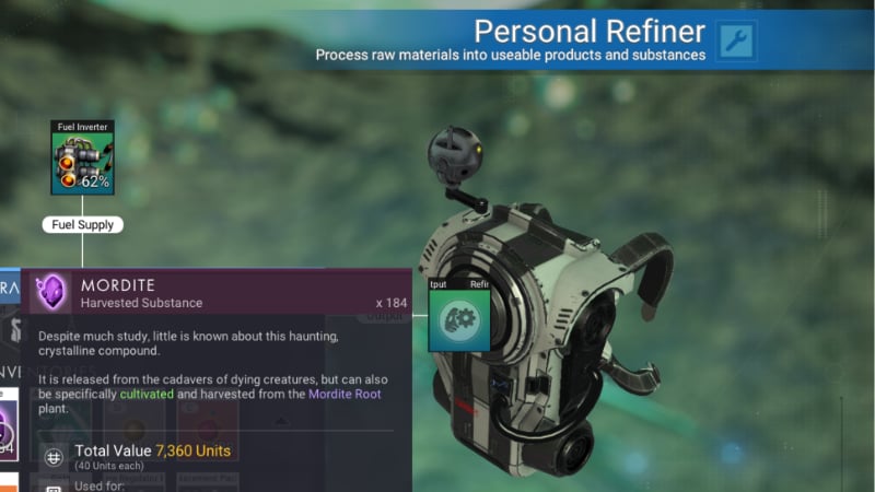 The personal refiner in No Man's Sky, something that would help a lot in Starfield