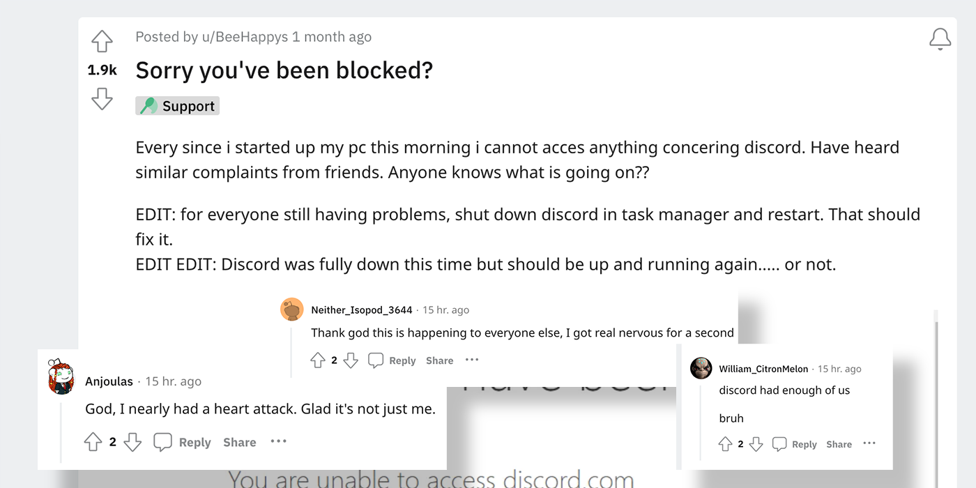 How to Solve 'Sorry, you have been blocked' on Discord