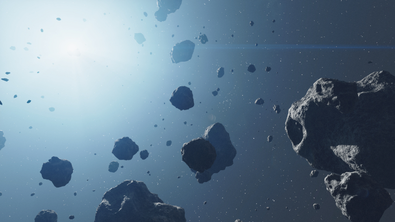 Asteroids in space in Starfield