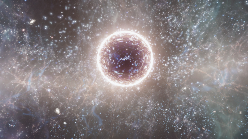 An energy orb surrounded by stars at the end of Starfield