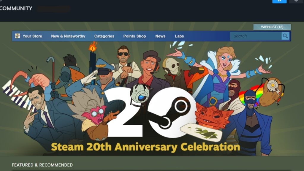 Steam anniversary sale page