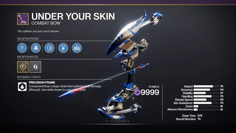 Destiny 2 Under Your Skin God Rolls